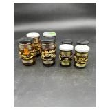 Amber Glass Souvenir Salt & Pepper Shakers