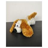 Orange & White Googly-Eye Plush Dog