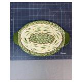 Temp-tations Green Floral Oval Baker