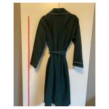 Impekkable Hunter Green Wool Bathrobe  Robe L