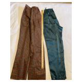 Satin Intimates Lounge & Metallic Plaid Pants 2Pc