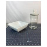 Canopy Serving Bowl & Rooster Canister