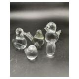 Princess House Crystal Bird Duck Penguin Figures