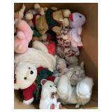Large Box of Plush Stuffed Animals