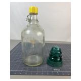 Glass Utility Jug & Hemingray Insulator