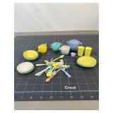 Plastic Doll Dishes & Miniature Flatware