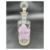 Glass Cologne Bottle with Faceted Stopper