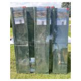 14x63 Green Louvered Exterior Shutters Pair