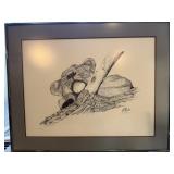 Robert J Musser Signed Lion Cub Wildlife Art Print