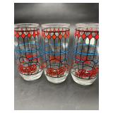 Pepsi-Cola Tiffany Style Stained Glass Tumblers