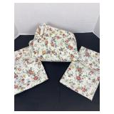 Floral Fitted Sheet & 2 Pillowcases