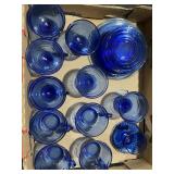 Cobalt Blue Glass Cups, Bowls & Serveware