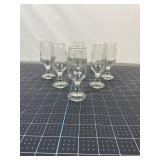 6 Small Stemmed Cordial Glasses