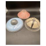 Glass Ceiling Light Shades Assorted 3-Chain (3)