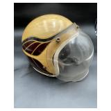 Open Face Motorcycle Helmet Panther Graphic