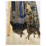 Jacquard Woven Fringe Pashmina Shawl Scarves 2Pc
