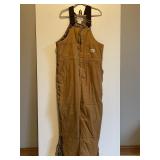Real Work Wear Duck Canvas Insulated Overalls 40W