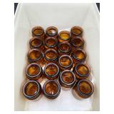 Wheaton Amber Glass Jars, 2-1/2in Lot