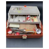 Fishing Tackle Box with Lures, Floats & Hooks