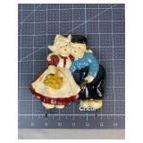 Dutch Couple Figural Wall Hook