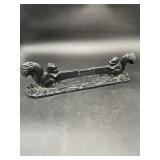 Cast Iron Double Squirrel Boot Scraper Porch Decor