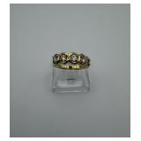 14K Gold Nissko 5-Stone Diamond Ring Size 6