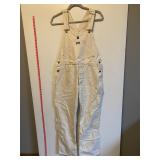 Big Smith White Cotton Painter Overalls 36-Waist