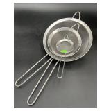 3 Stainless Steel Mesh Strainers