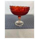 Indiana Glass Ruby Red Teardrop Compote
