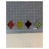 4 Stained Glass Geometric Suncatchers