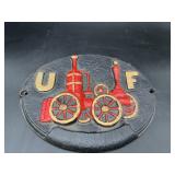 Cast Iron Antique Fire Engine Plaque