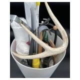 Clothesline Rope, Antler & Hardware Lot