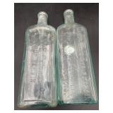 Dr. Caldwell's Syrup Pepsin Aqua Bottles Pair