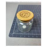 Purdue University Glass Jar with Wood Lid