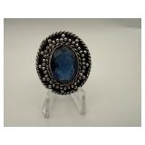 Amethyst German Silver Ring Size 9