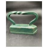 Antique Cast Iron Tailors Slug Iron Twisted Handle
