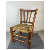 Rustic Adirondack Hickory Child Chair Webbed Seat