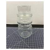 Glass Snowman Jar with Lid