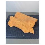 Orange Crocheted Chevron Afghan