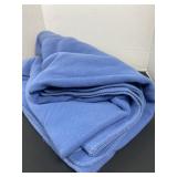 Blue Fleece Blanket - Approx. 80x97