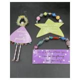 3 Beaded Inspirational Wall Plaques