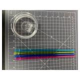 Clear Tumbler Lids & Colored Straws