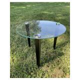 Round Glass Accent Table