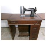 Franklin Rotary Sewing Machine in Wooden Cabinet