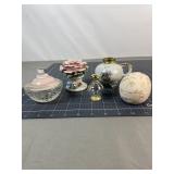 5 Perfume, Powder & Porcelain Vanity Pieces