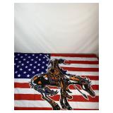 Cowboy Rodeo American Flag Banner