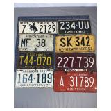 8 1951 State License Plates & Truck Tags