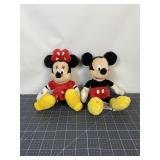 Disney Mickey & Minnie Mouse Plush Pair