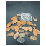 Elongated Pressed Souvenir Pennies & Coin Lot