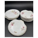 Nagco Japan Floral Snack Plates & Saucers